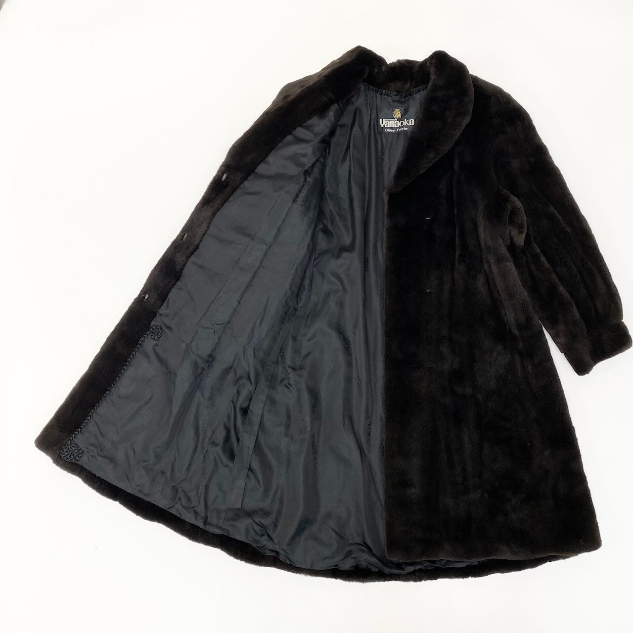 68c24 BLACKGLAMA ブラックグラマ Yamaoka シェアードミンク ロング 