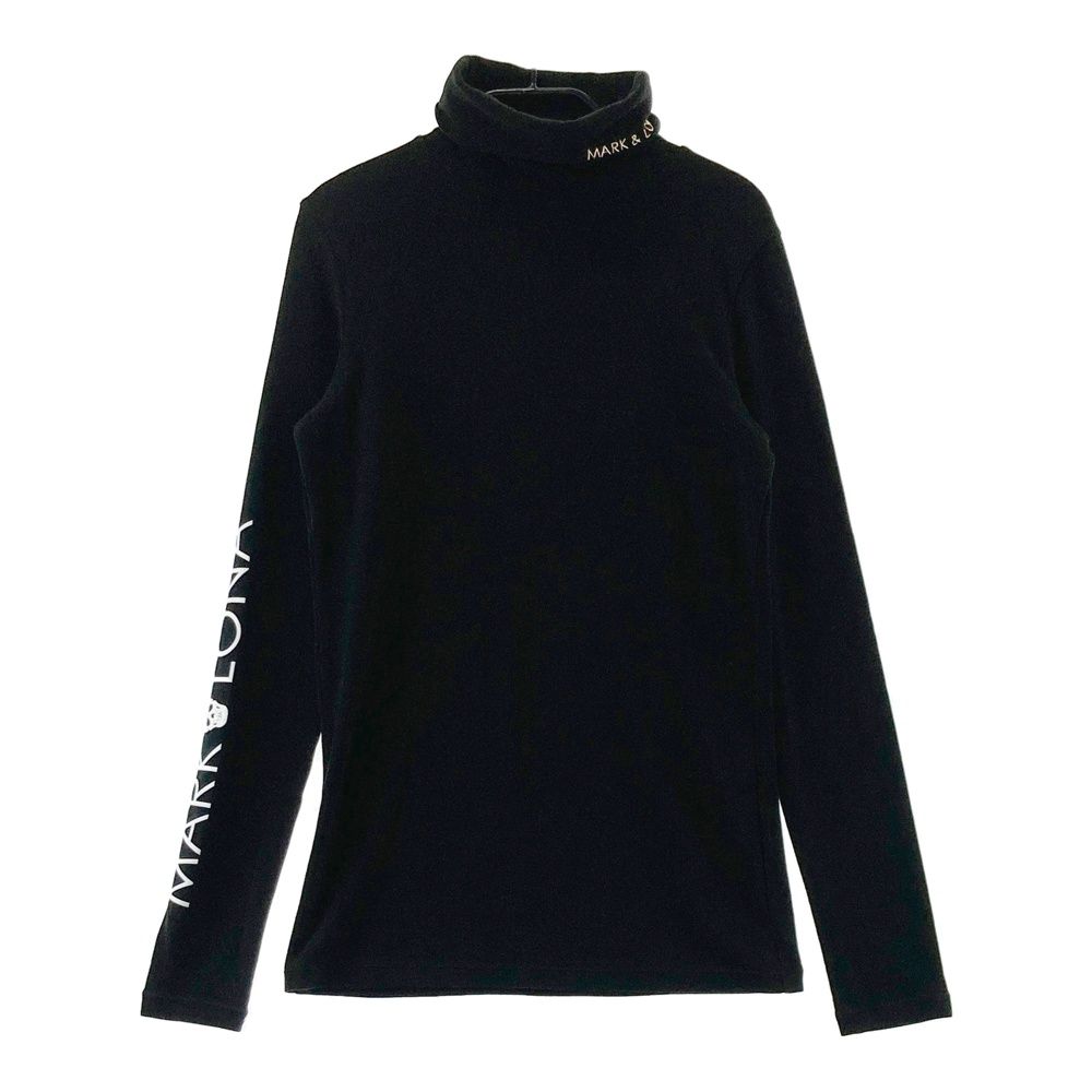 サイズ：WS MARK&LONA マークアンドロナ  ハイネック 長袖Tシャツ 微起毛  ブラック系 [240101625170] ゴルフウェア レディース ストスト サイズ：WS MARK&LONA マークアンドロナ ハイネック 長袖Tシャツ 微