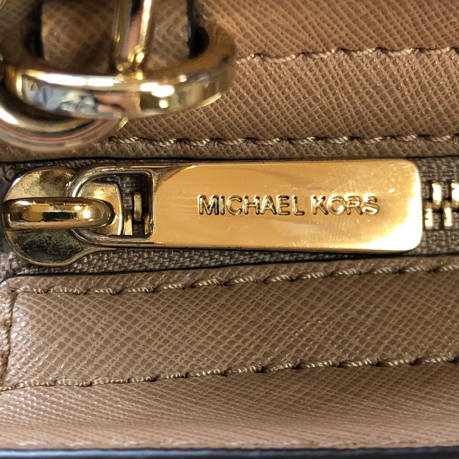 MICHAEL KORS ショルダーバッグ ／サフィアーノレザー ベージュ 2WAY 