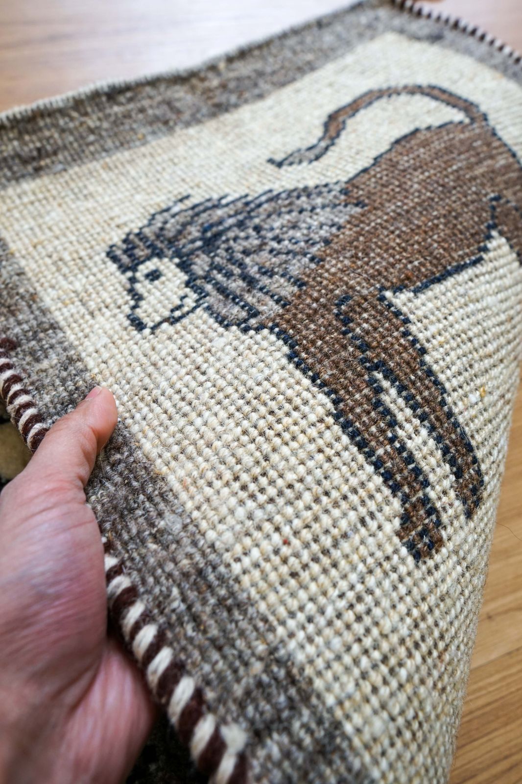 安い，100%新品】 ペルシャギャッベ アマレ族 ギャベ ランナー 116×42cm