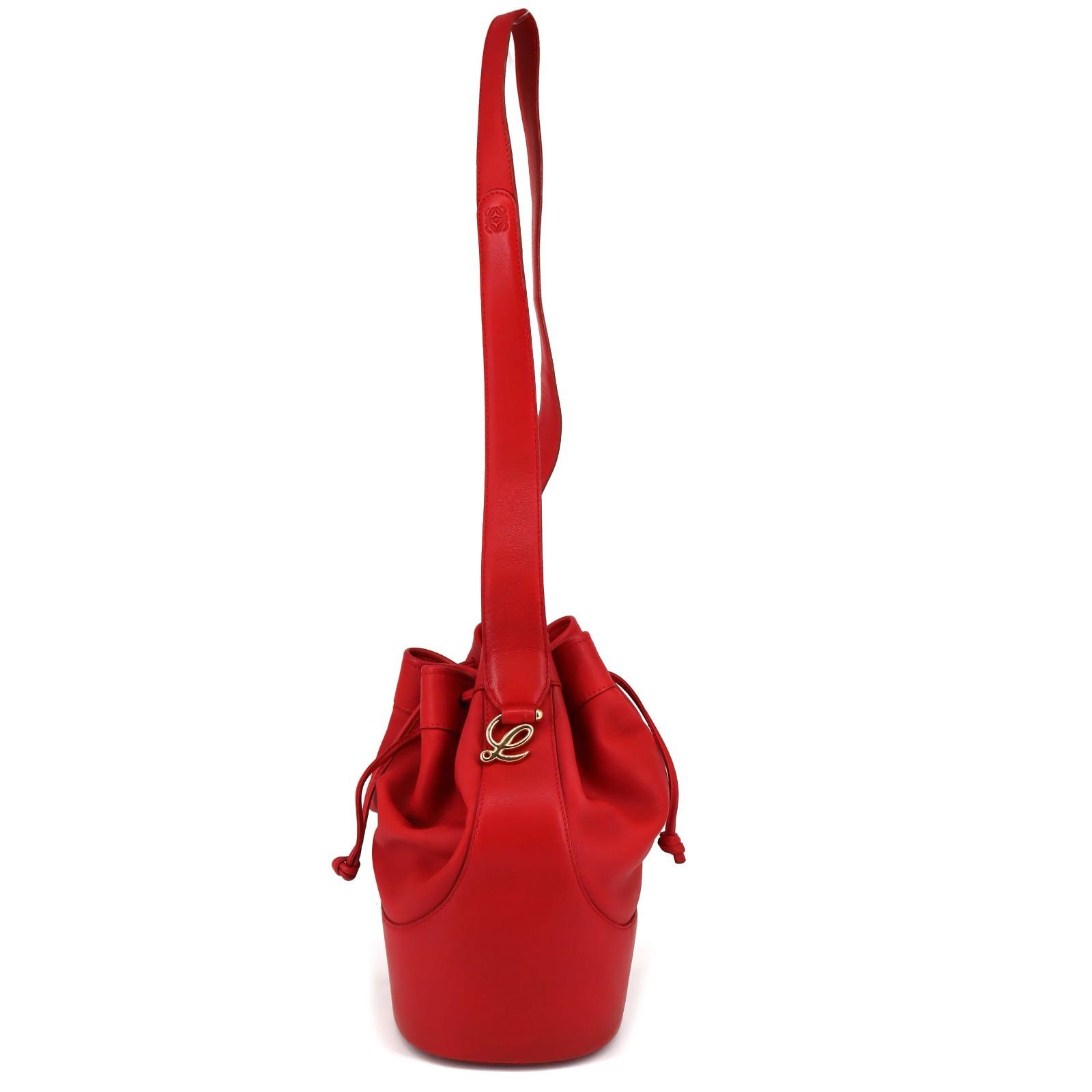 中古】美品 Loewe Drawstring Bucket Shoulder Bag with Pouch Vintage 