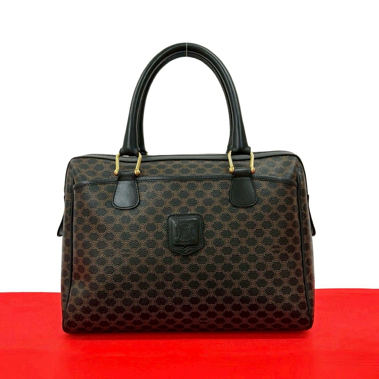 極 美品 CELINE セリーヌ ヴィンテージ マカダム ブラゾン トリオンフ 