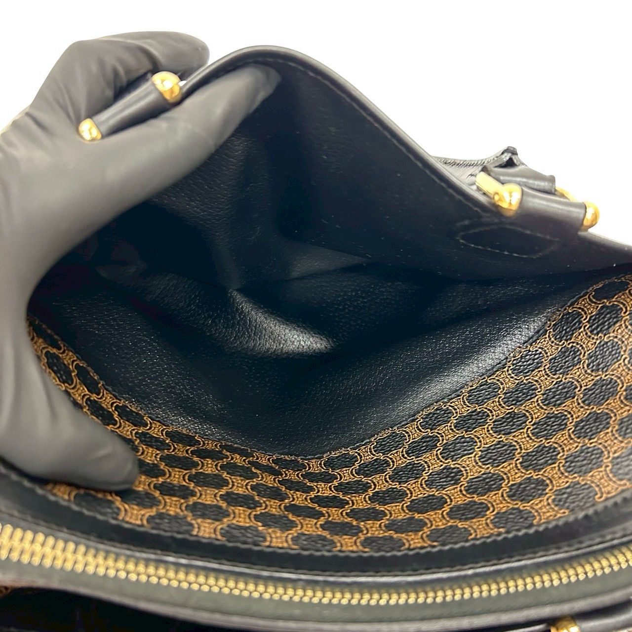 極 美品 CELINE セリーヌ ヴィンテージ マカダム ブラゾン トリオンフ
