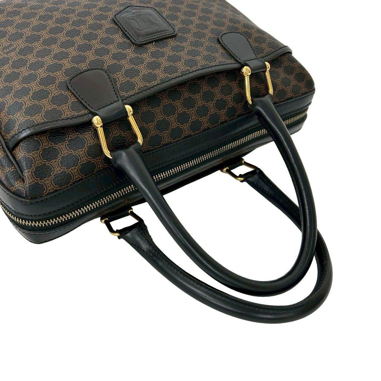 CELINE セリーヌ マカダム トリオンフ ボストン ヴィンテージ オールド 極 美品 CELINE セリーヌ ヴィンテージ マカダム ブラゾン トリオンフ