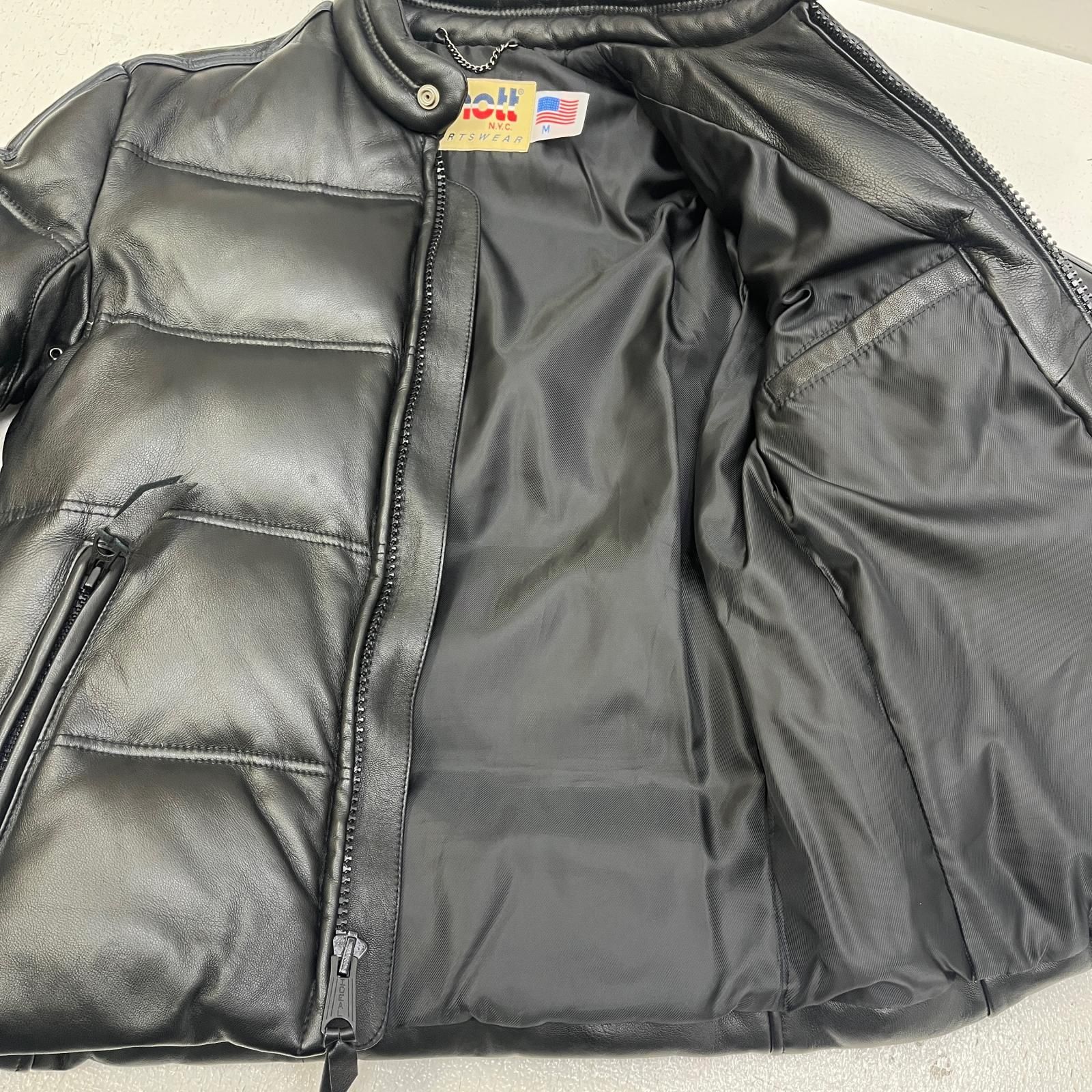 加古川店】 中古 schott | ショット ダウンジャケット レザーダウン 