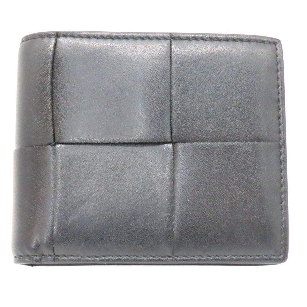 中古】BOTTEGA VENETA ボッテガヴェネタ 二つ折り財布 ブラック