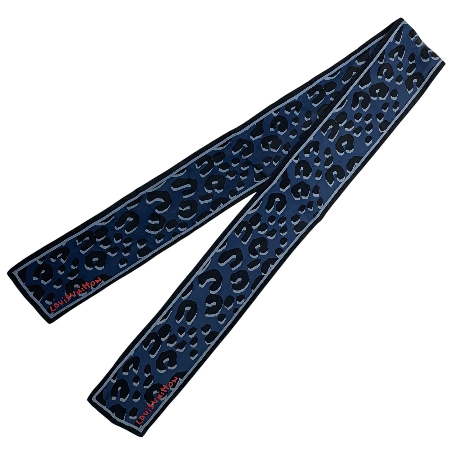 LOUIS VUITTON■バンドー レオパード ヒョウ柄 スカーフ ヴィトン LOUIS VUITTON ルイヴィトン ヴィトン スカーフ バンドー シルク