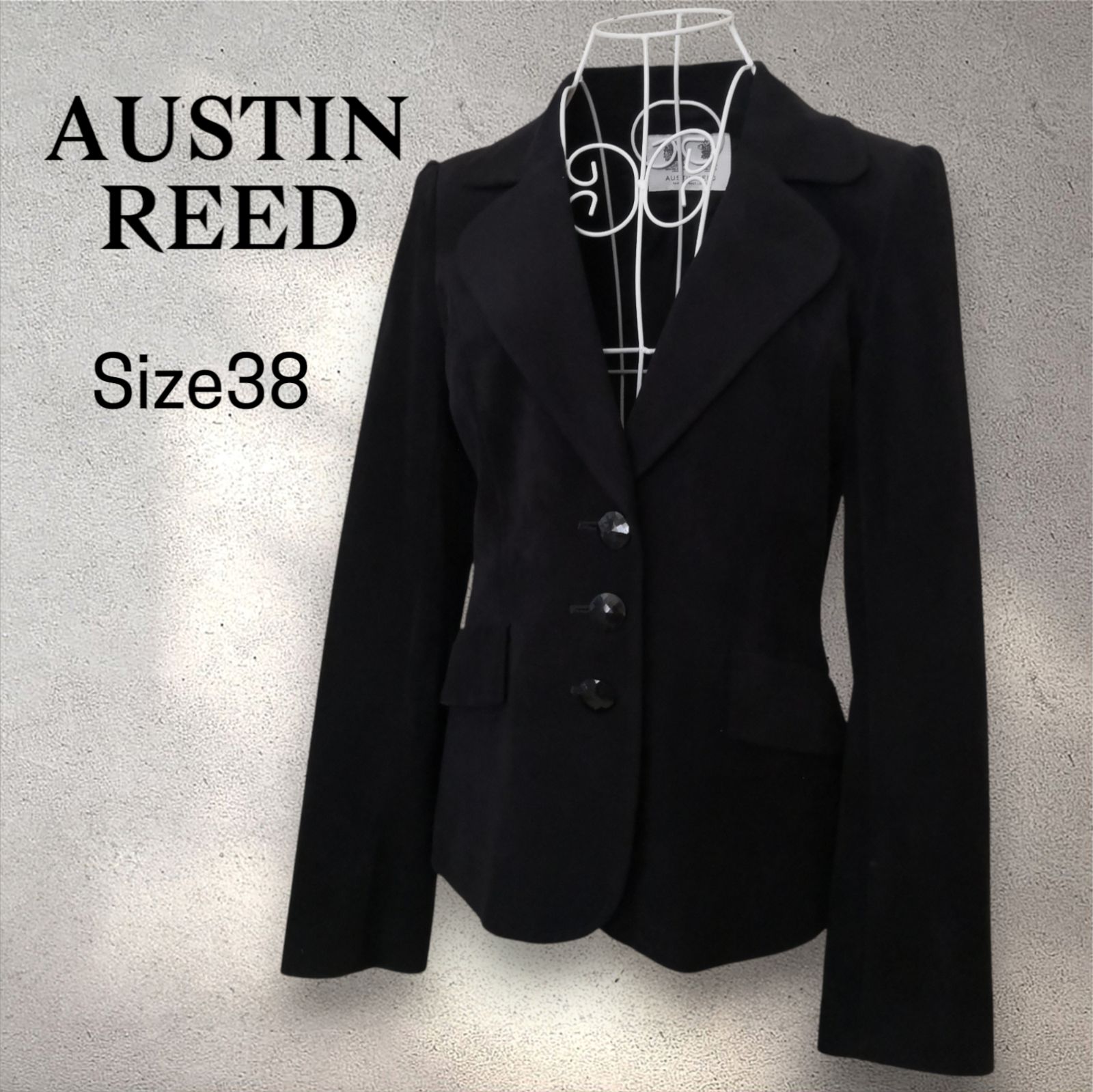 AUSTIN REED オースチンリード ビジューボタン ベロア調 テーラード 