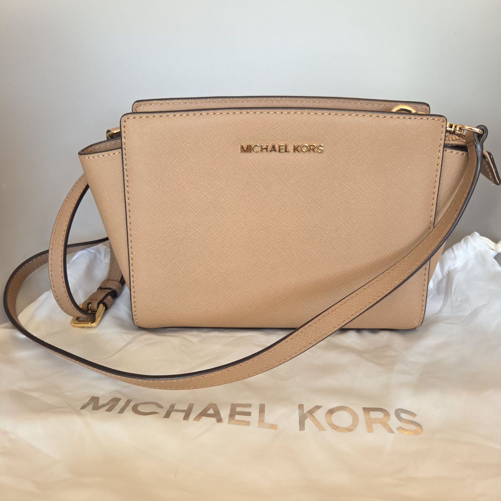 MICHAEL KORS ショルダーバッグ ／サフィアーノレザー ベージュ 2WAY 