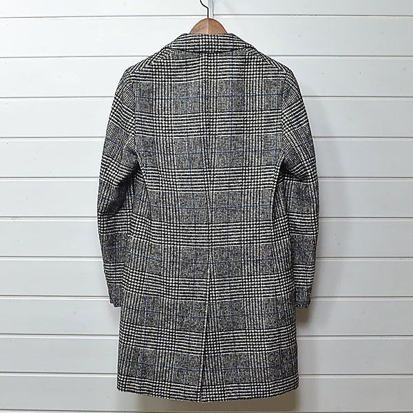 ラルディーニ　グレンチェック　チェスターコート　48サイズ LARDINI ラルディーニ チェスターコート グレンチェック ハウンズ