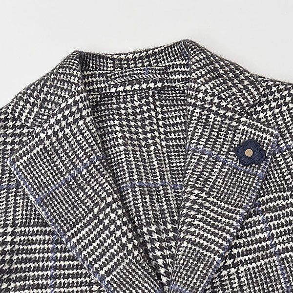 LARDINI ラルディーニ チェスターコート グレンチェック ハウンズ