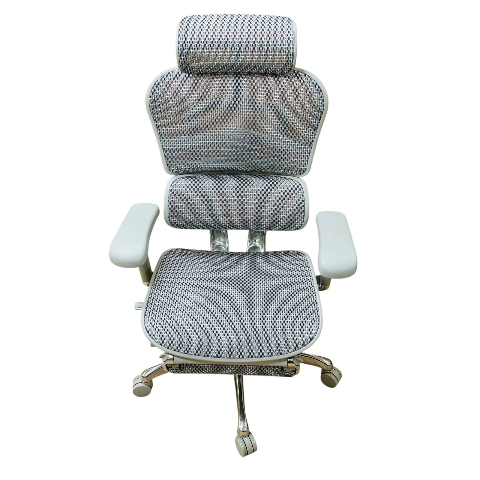 ▲■極美品 エルゴヒューマンプロ2 Ergohuman Pro 2 オットマン内蔵型 DR 展示品 高機能オフィスチェア メッシュ グレー 人間工学設計 可動アーム 昇降リクライニング機能付き2418292,2418292