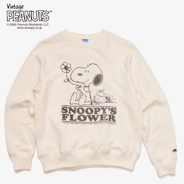 フルーツオブザルーム【FRUIT OF THE LOOM】 PEANUTS甘編み裏毛 