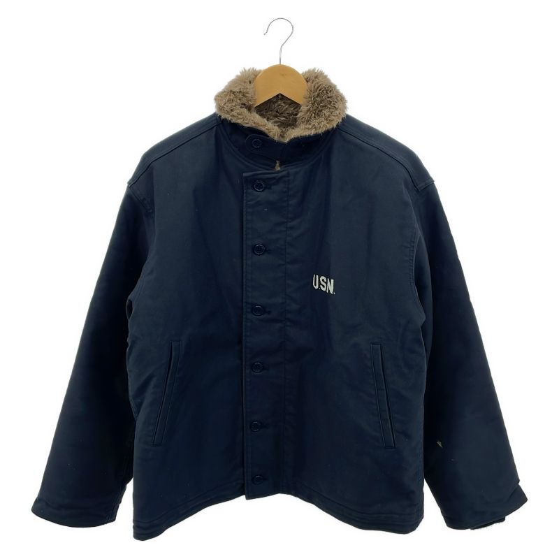 中古】HOUSTON USN N-1 デッキジャケット 42 ネイビー ヒューストン[10