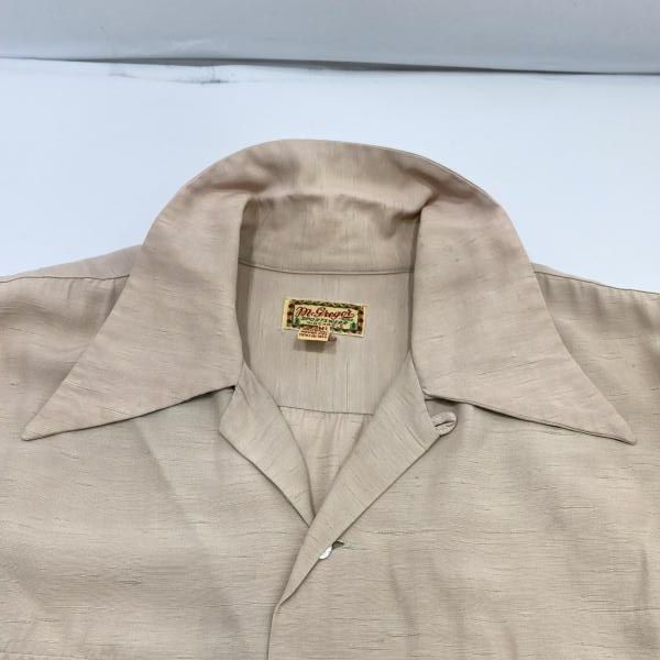 中古】McGREGOR 40s 筆記体タグ レーヨン ネップ 開襟シャツ サーモン 中古】McGREGOR 40s 筆記体タグ レーヨン ネップ 開襟シャツ サーモン