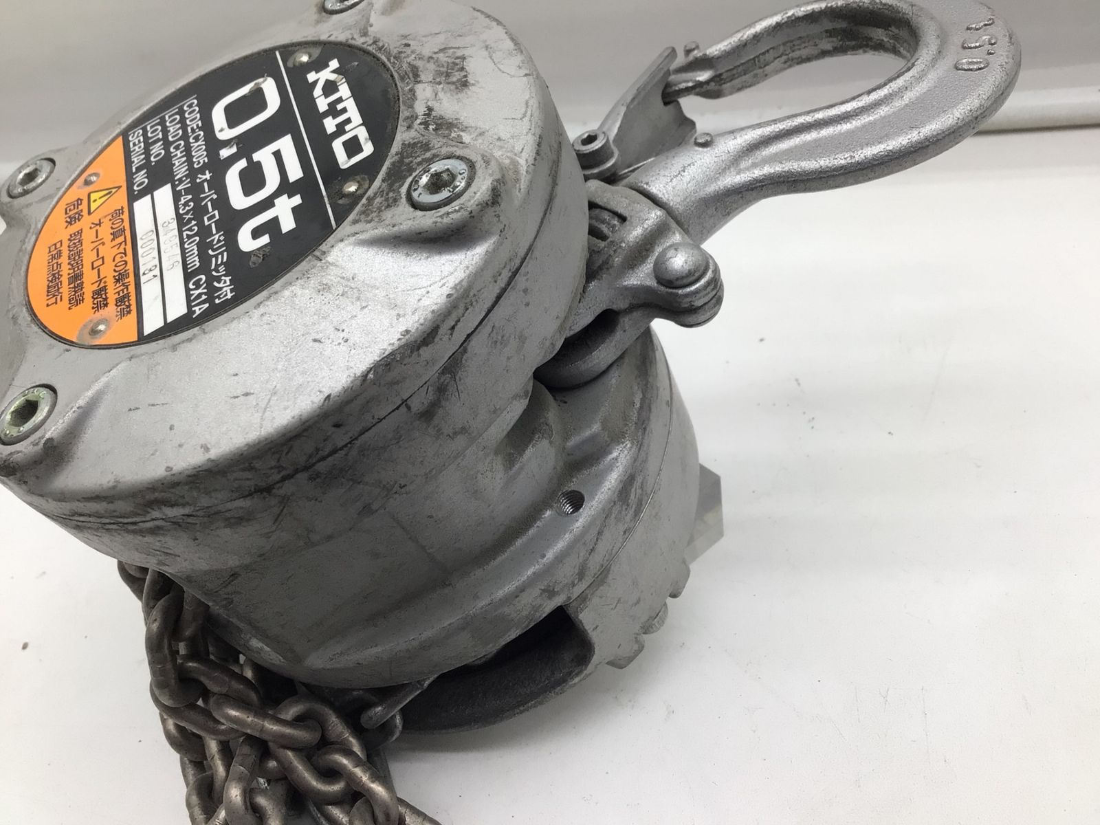 中古品】キトー CX005 ☆KITO/ チェーンブロックCX形 500kgx2.5m 