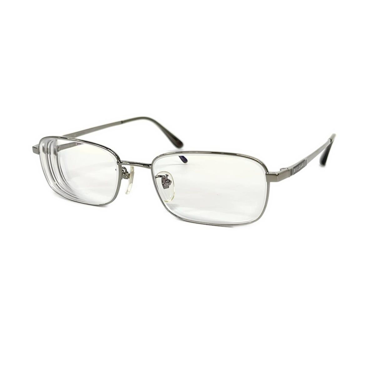 BVLGARI(ブルガリ) メガネ美品  - 1008T クリア×シルバー 度入り ブルガリ メガネ BVLGARI(ブルガリ) メガネ美品 - 1008T クリア
