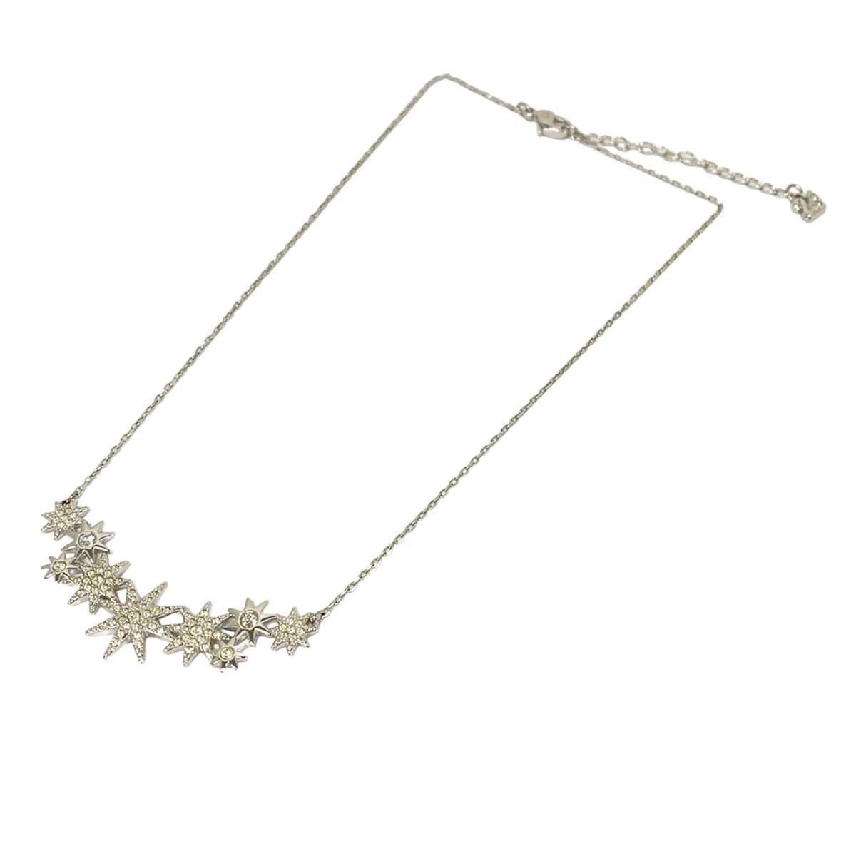メンズ SWAROVSKI(スワロフスキー) ネックレス美品 - シルバー×クリア 