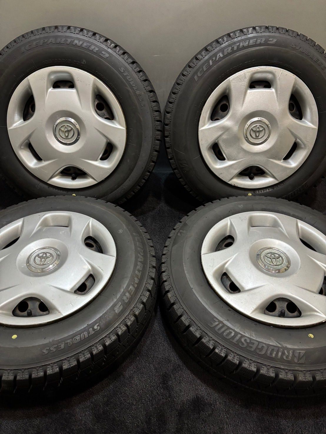 ☆155/80R13 BRIDGESTONE/ICEPARTNER2 21年製 トヨタ 純正 スチール 13 