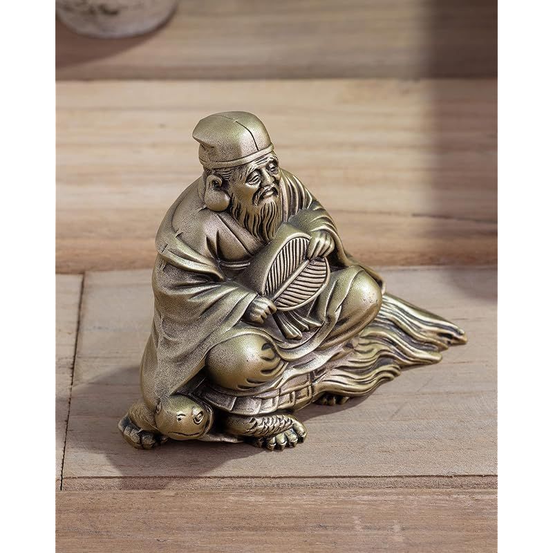 新品】 開運七福神 寿老人 シルキーゴールド 仏師：牧田秀雲 原型＿古 
