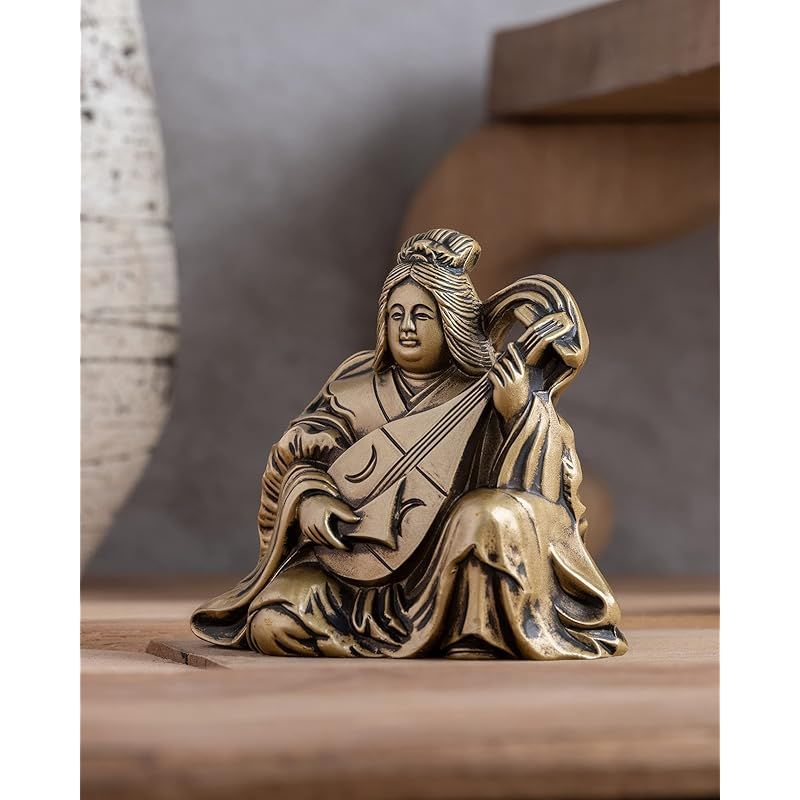 占い・開運 【新品】 開運七福神 弁財天 シルキーゴールド 仏師：牧田
