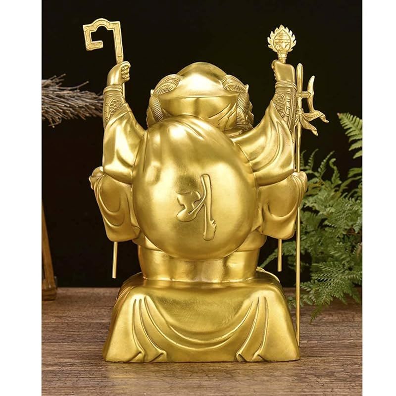 新品】 大黒天 三面大黒天 銅製 開運 商売繁盛 金運アップ 真鍮 仏像