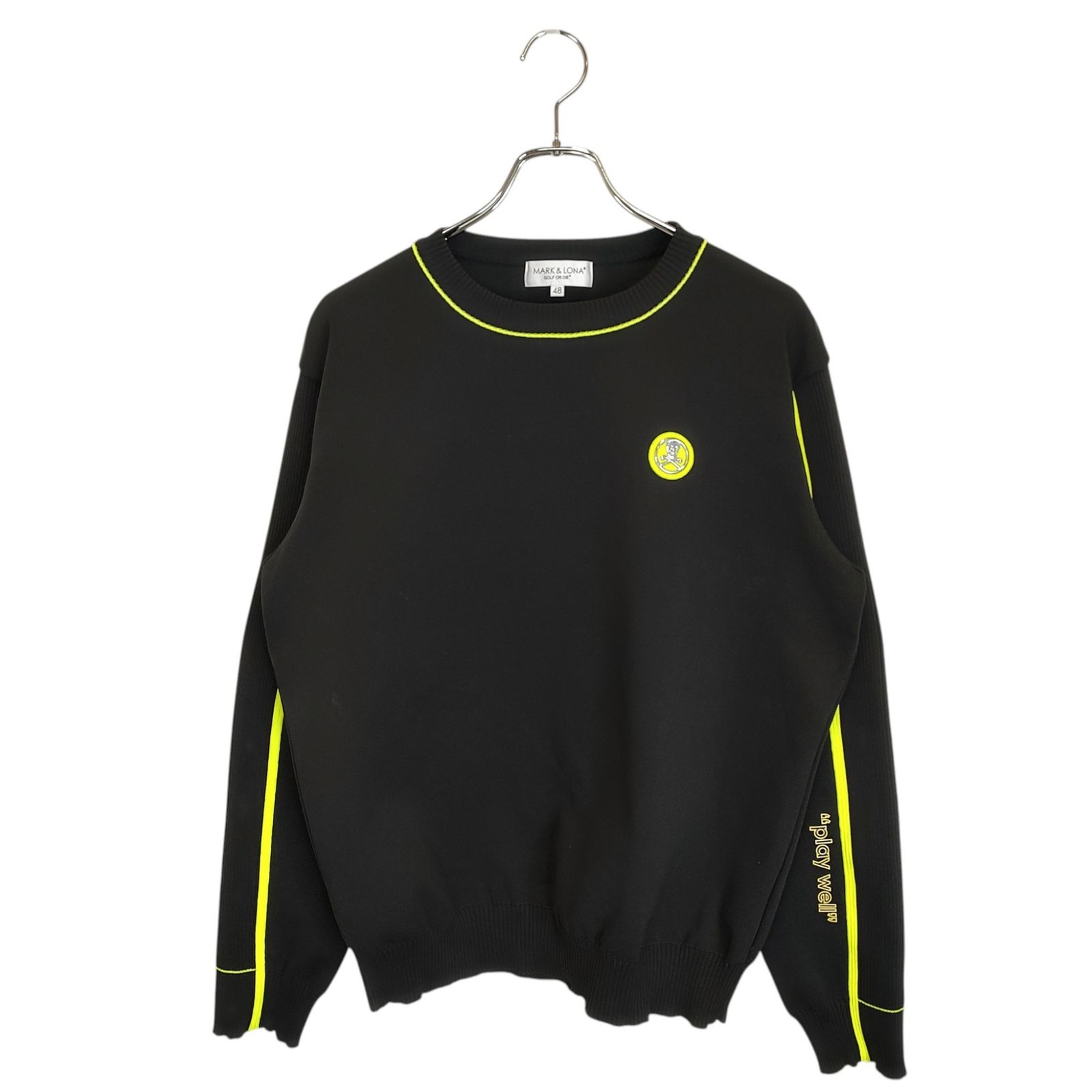 MARK&LONA　マークアンドロナ　Espoir Sweater セーター　黒 MARK&LONA マークアンドロナ ゴルフ 23SS Espoir Sweater 長袖 ニット