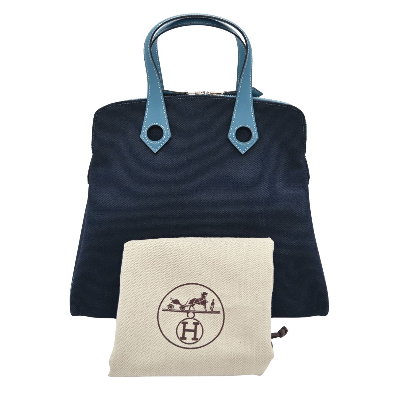 HERMES エルメス サックイブー PM ハンドバッグ ブルーインディゴ 