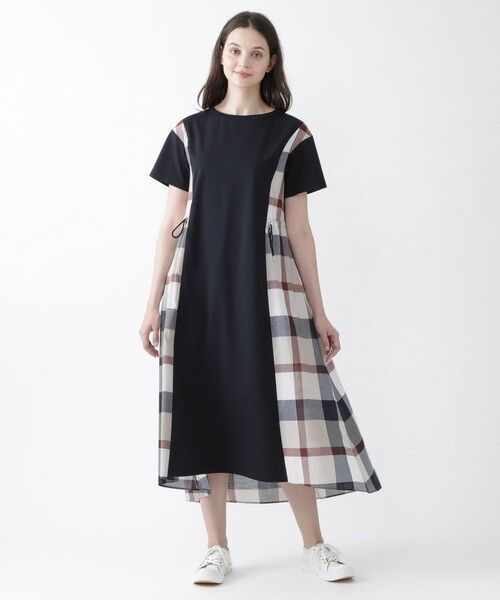 ブルーレーベルクレストブリッジ ハイカウントポンチワンピース　ロング　美品 cW61 BLUE LABEL CRESTBRIDGE 未使用級 ハイカウントポンチワンピース