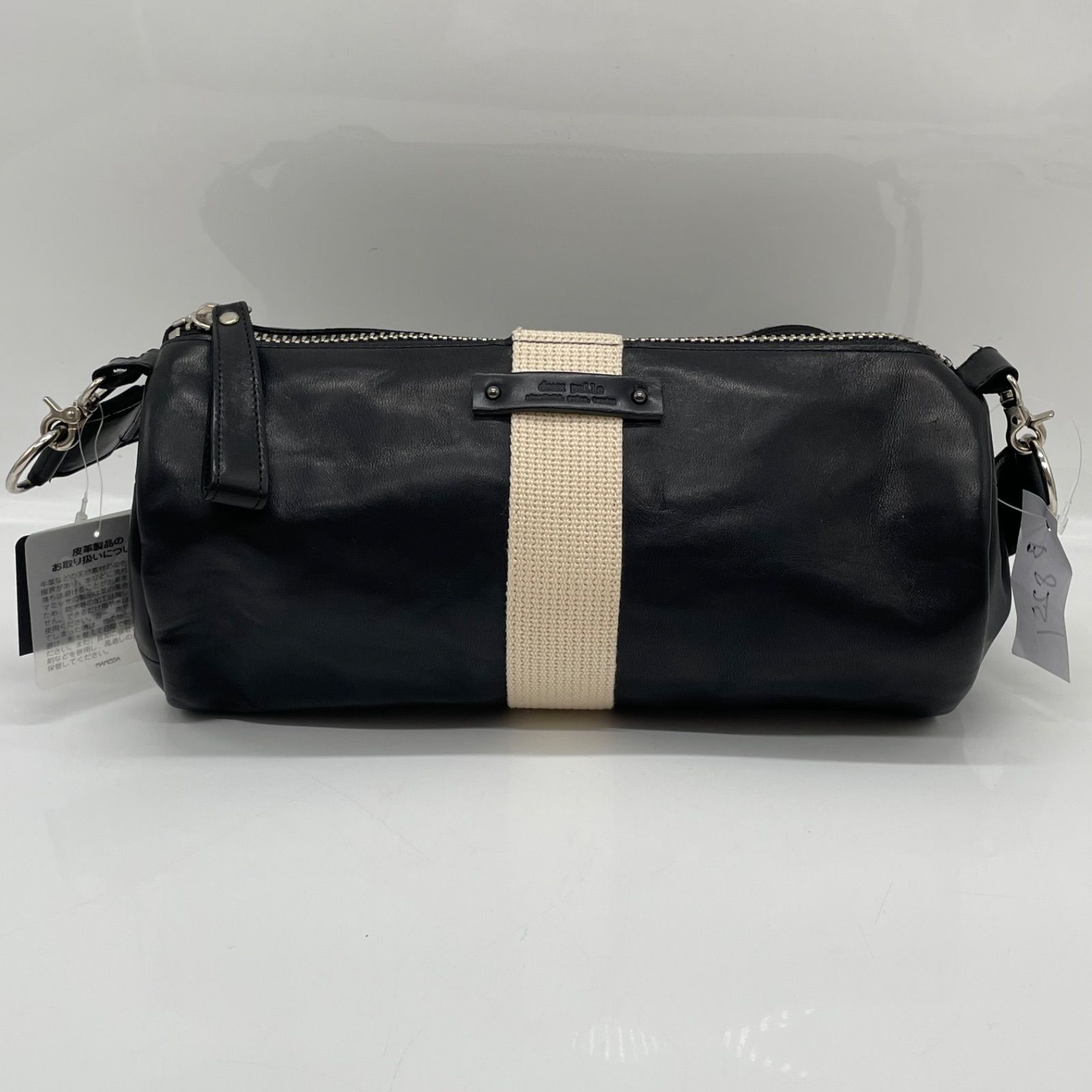 BN8251□doux pelle ドゥペレ 馬革 バッグ 未使用タグ付き ブラック 