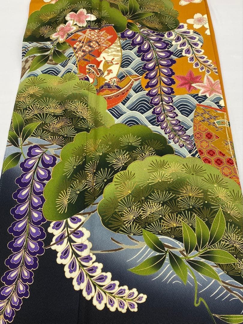 振袖 花井幸子 刺繍 金駒 手描き 振りぼかし 身丈162cm MO3547 - メルカリ
