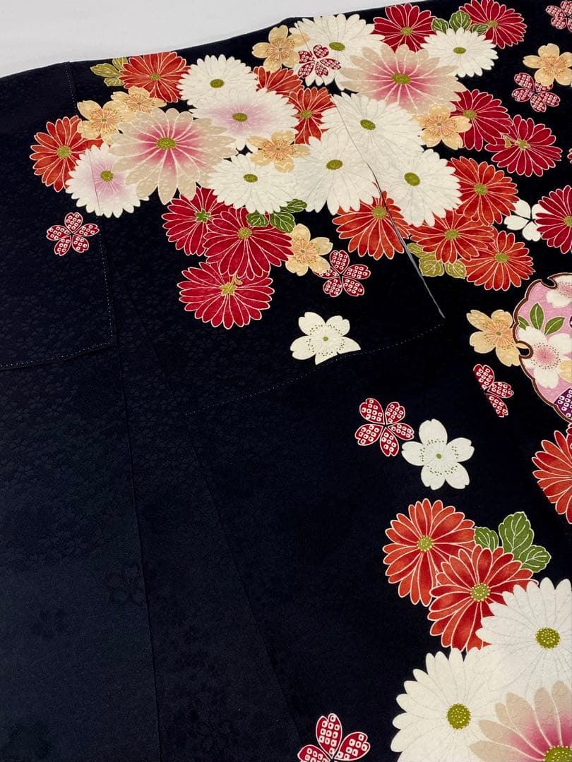 デザイナー振袖 山本寛斎 刺繍 金彩 身丈167cm 撥水加工済 MO3542 