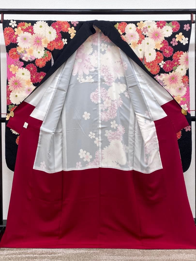 デザイナー振袖 山本寛斎 刺繍 金彩 身丈167cm 撥水加工済 MO3542 