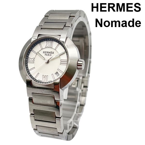 ○ エルメス HERMES オートクォーツ ノマード Nomade 自動巻き充電 NO1