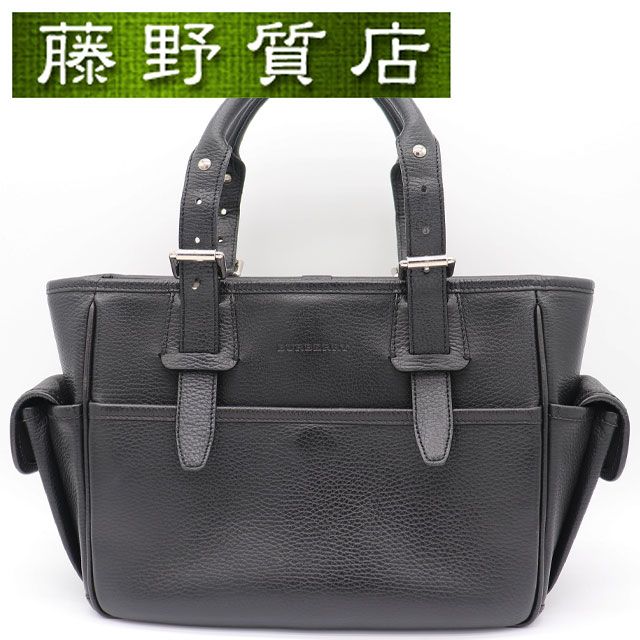 バーバリー BURBERRY トートバッグ レザー ブラック ノバ バーバリー BURBERRY トートバッグ レザー ブラック ノバ