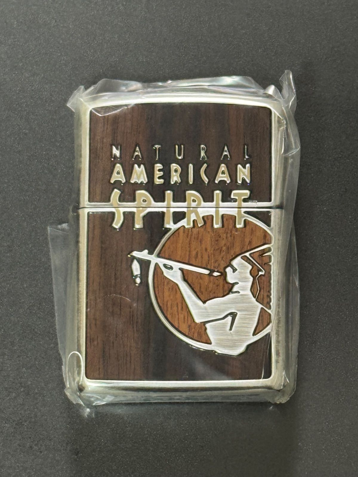 zippo アメリカンスピリット アーマー 木象嵌 限定品 銀燻 特殊加工品 