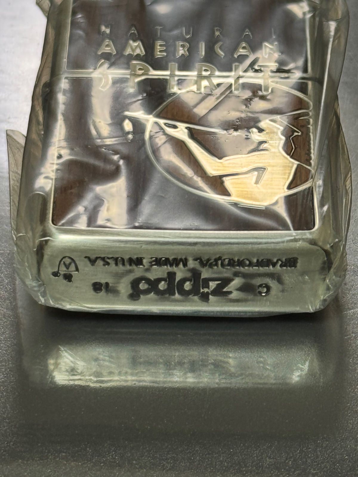 zippo アメリカンスピリット アーマー 木象嵌 限定品 銀燻 特殊加工品 