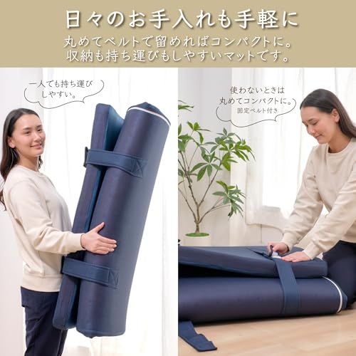J2841【西川】 エニーマット マットレス シングル 高反発 ネイビー