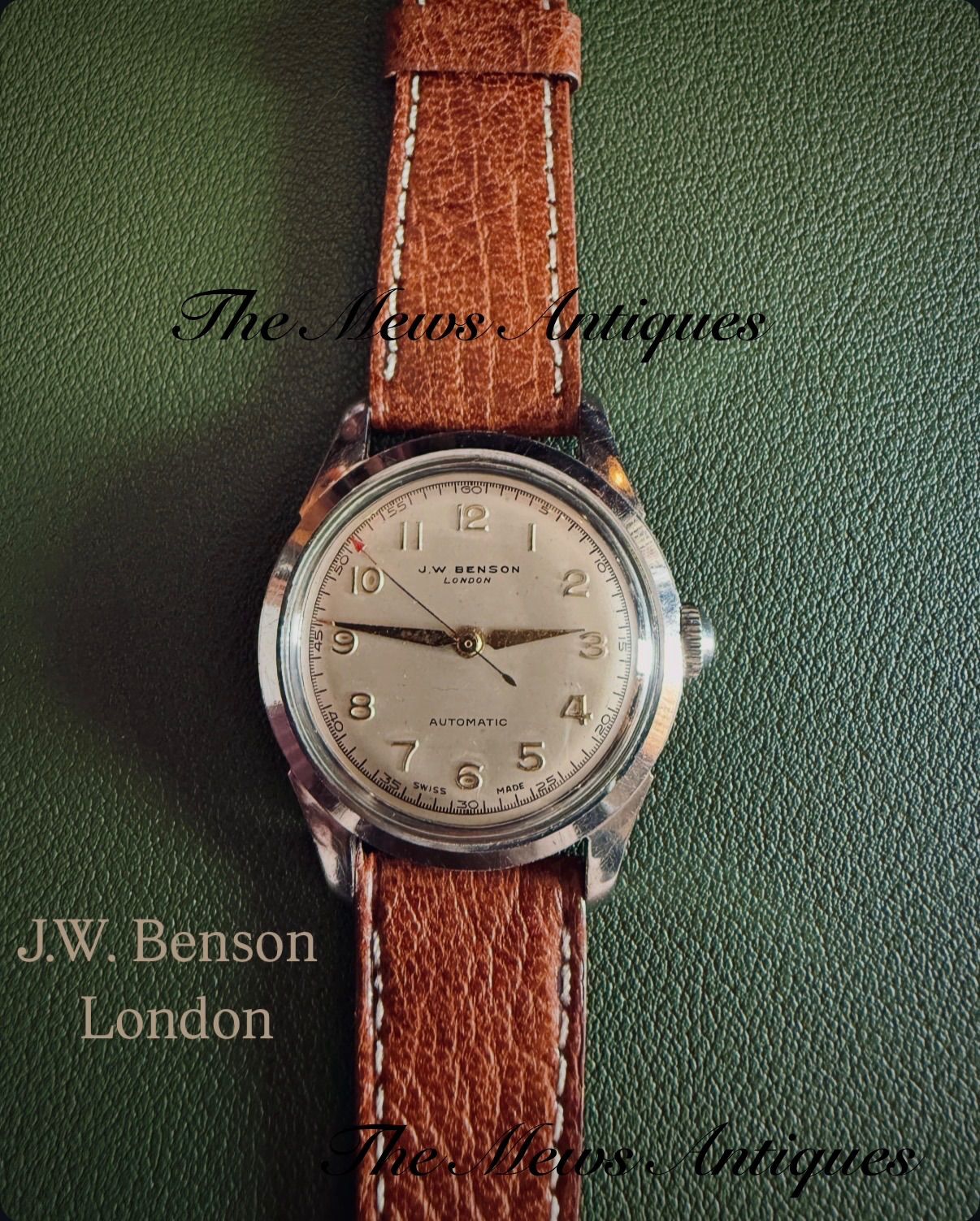 J.W. Benson 手巻き時計 ベンソン ステンレス 超希少 J.W.BENSON 