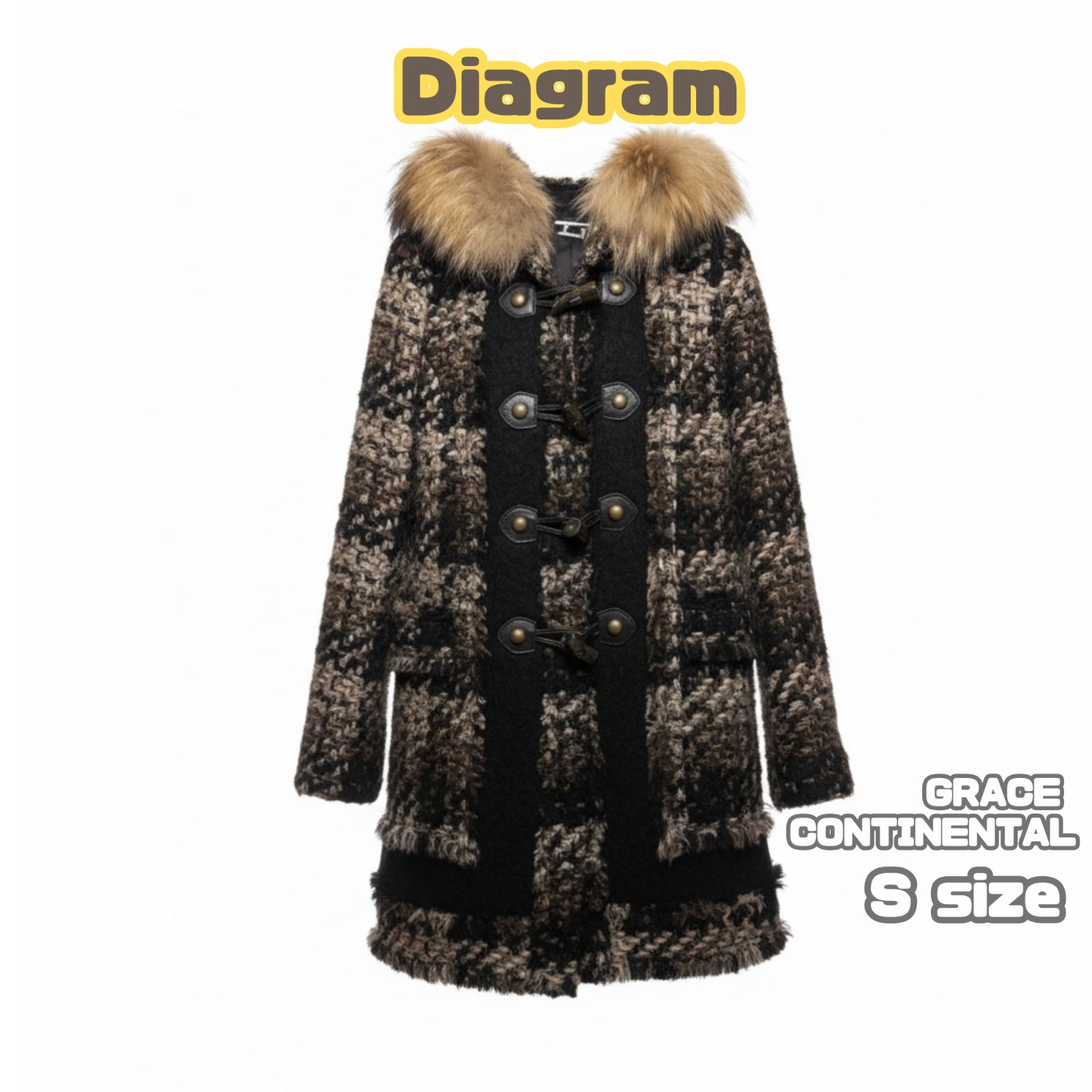 極美品！【Diagram】ダイアグラム／グレースコンチネンタル ダッフル 