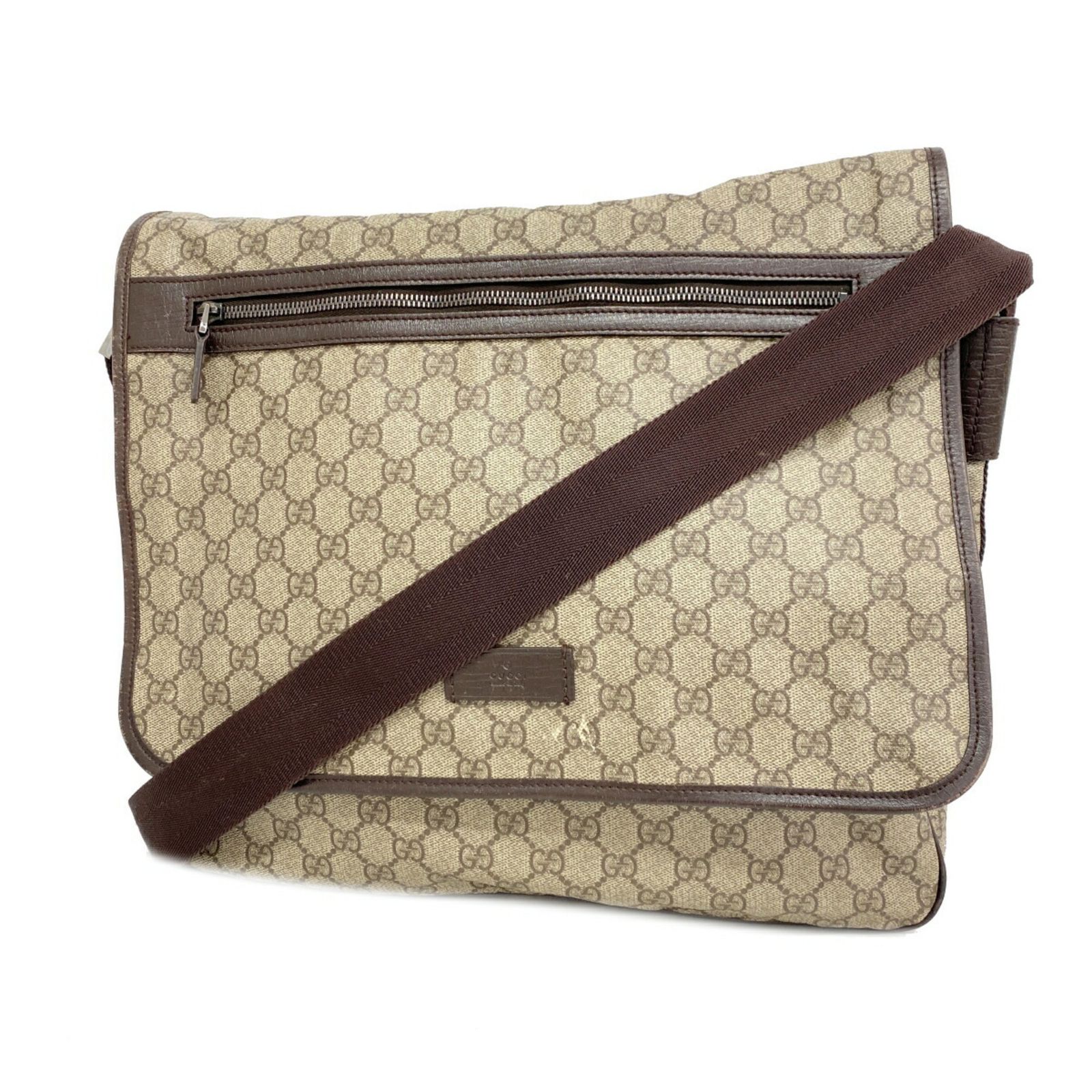 GUCCI ボディバッグ ブラウン キャンバス グッチ(Gucci) グッチ ショルダーバッグ GGキャンバス 189748