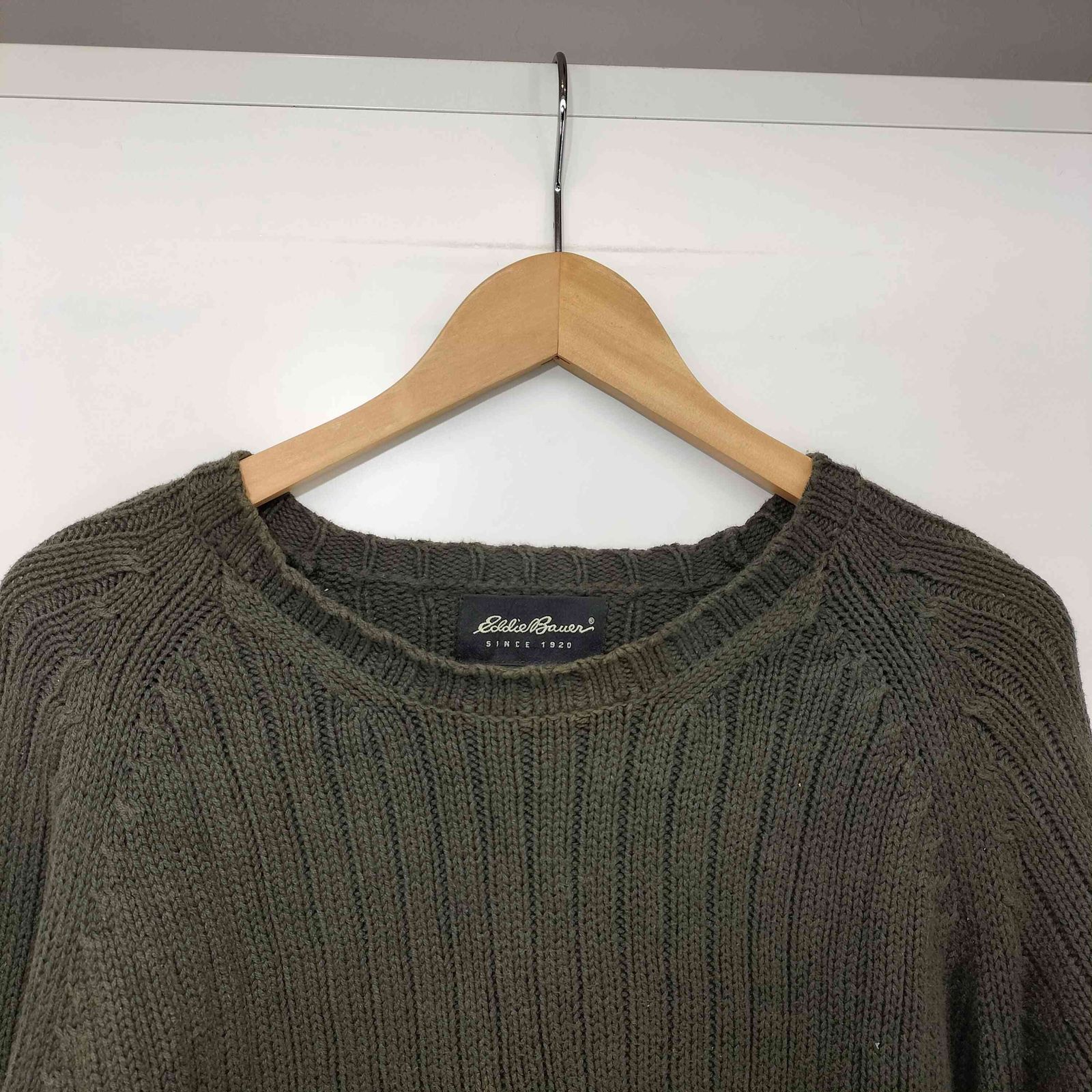 エディーバウアー Eddie Bauer 90s ラグラン ボーダー リブ コットン