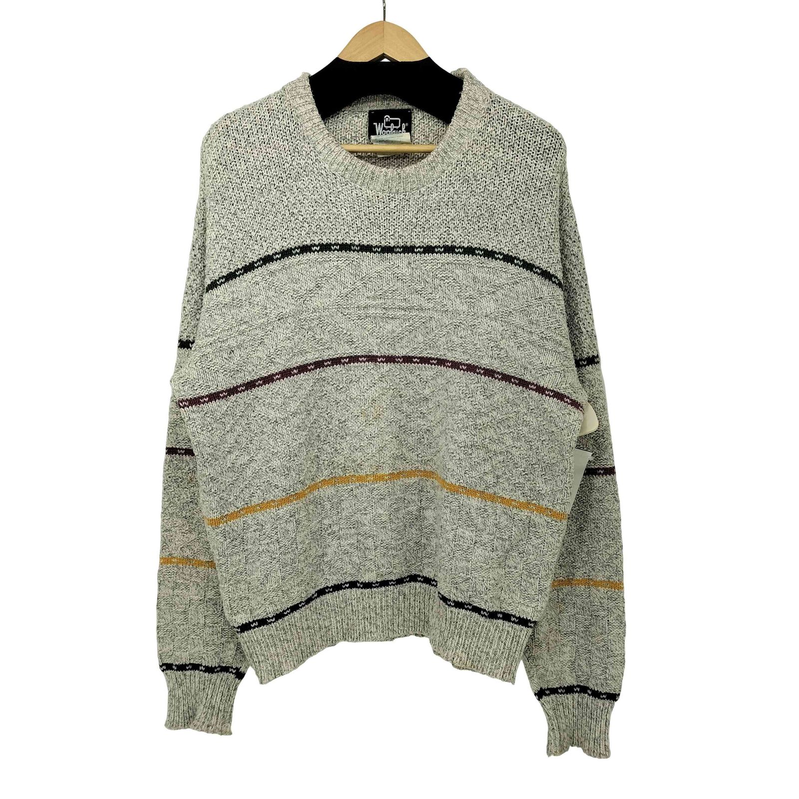 ウールリッチ WOOLRICH 80s USA製 織柄 ボーダー コットンナイロン 