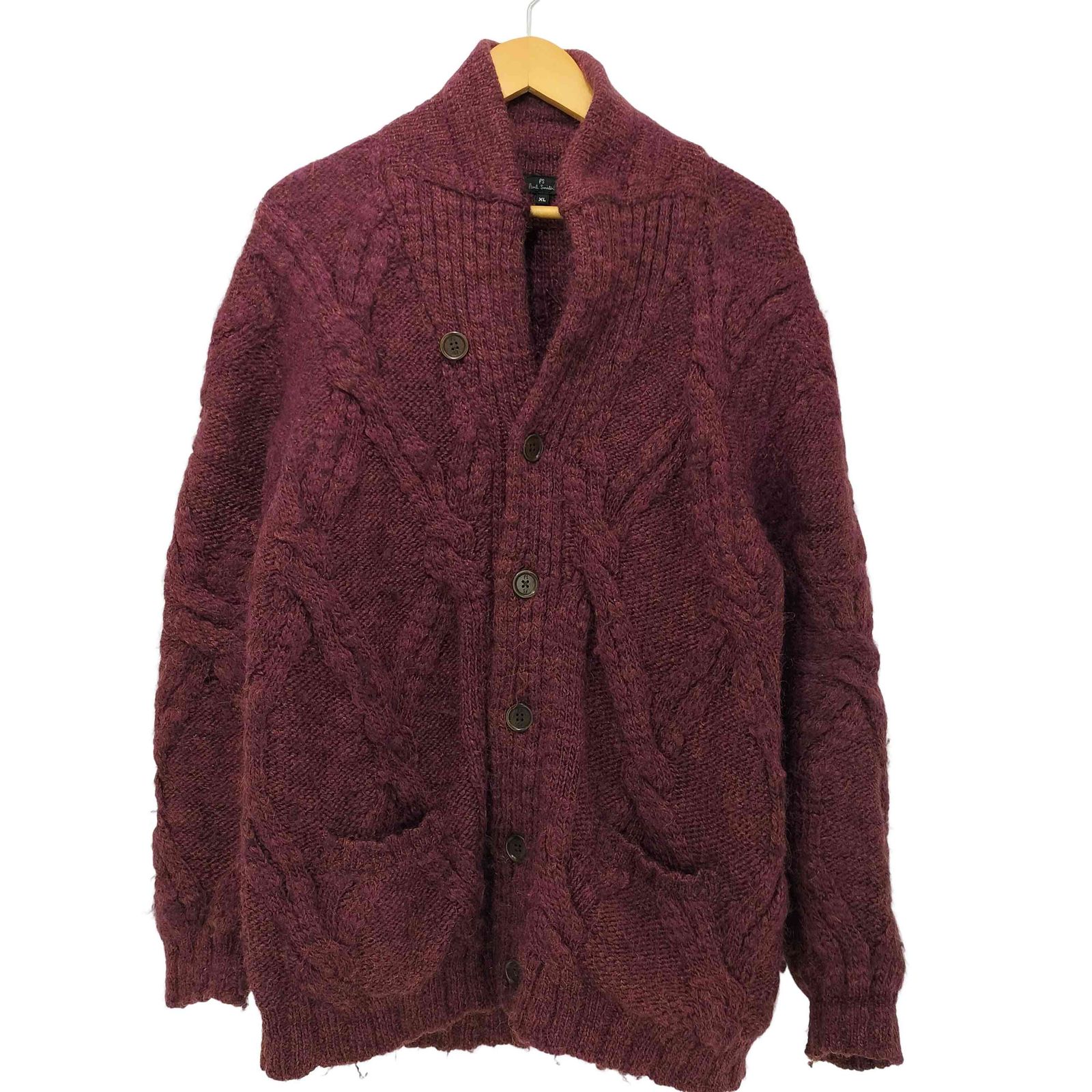 ピーエスポールスミス PS Paul Smith アルパカウール ショールカラー 