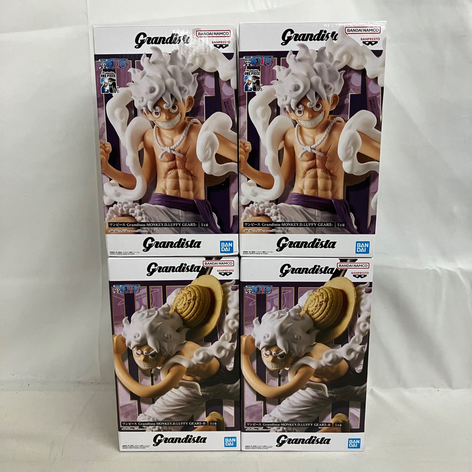 未開封 ONE PIECE ワンピース Grandista ルフィ ギア5 フィギュア 4個 