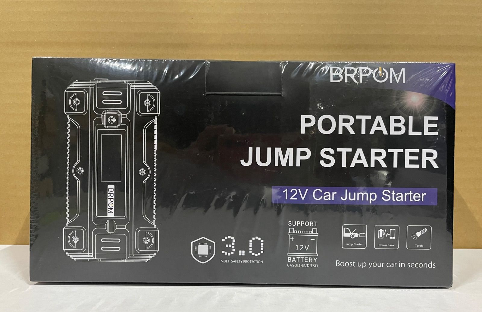 新品未開封】 BRPOM ジャンプ スターター 6000A BM502 26800mAh - メルカリ