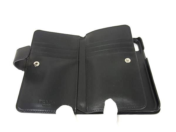□美品□ PRADA プラダ サフィアーノレザー iPhoneX/Xs 対応