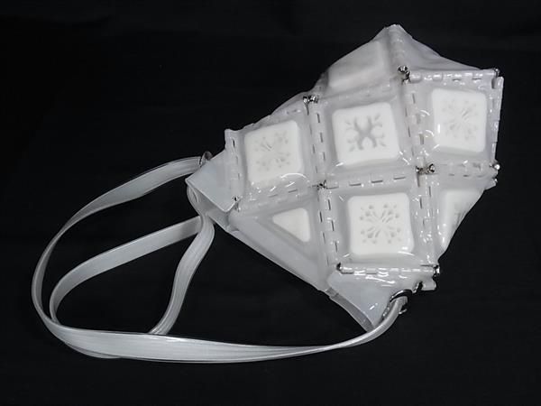 美品】TATRAタトラス ESPALIA ショルダーバック 透明ホワイト(白 