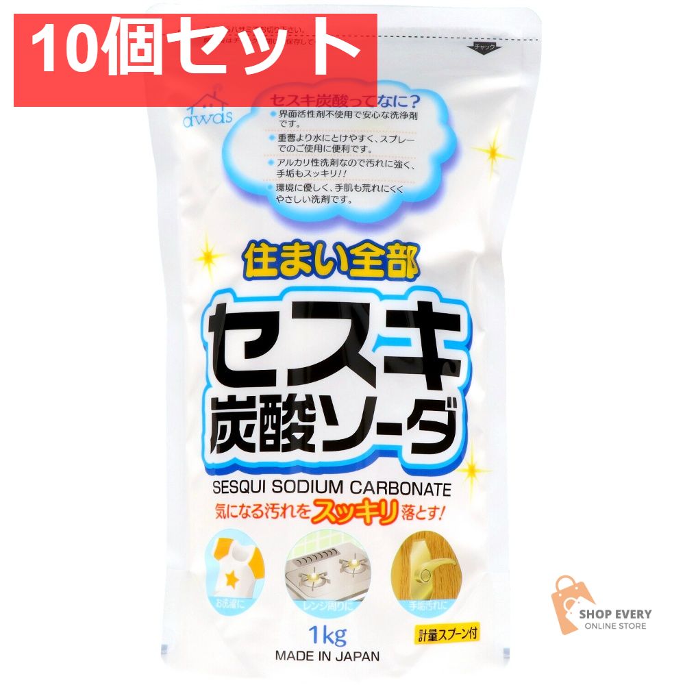 セスキ炭酸ソーダ 大 1．0KG 10個セット まとめ売り