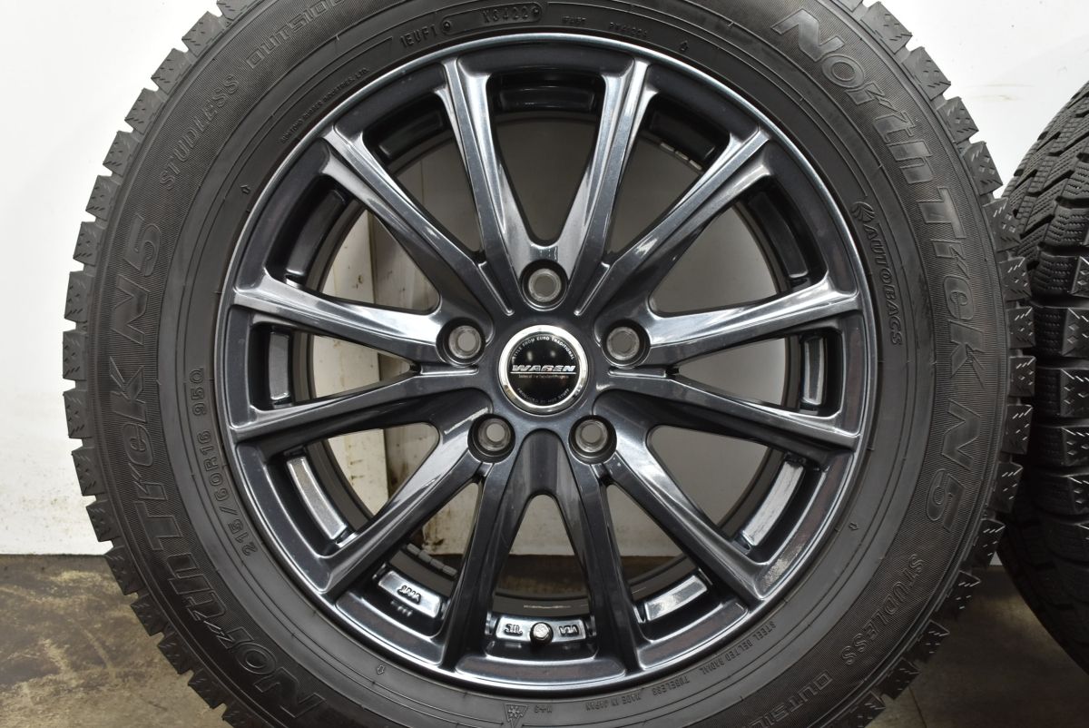バリ溝】WAREN 16in 6.5J +53 PCD114.3 ノーストレック N5 215/60R16